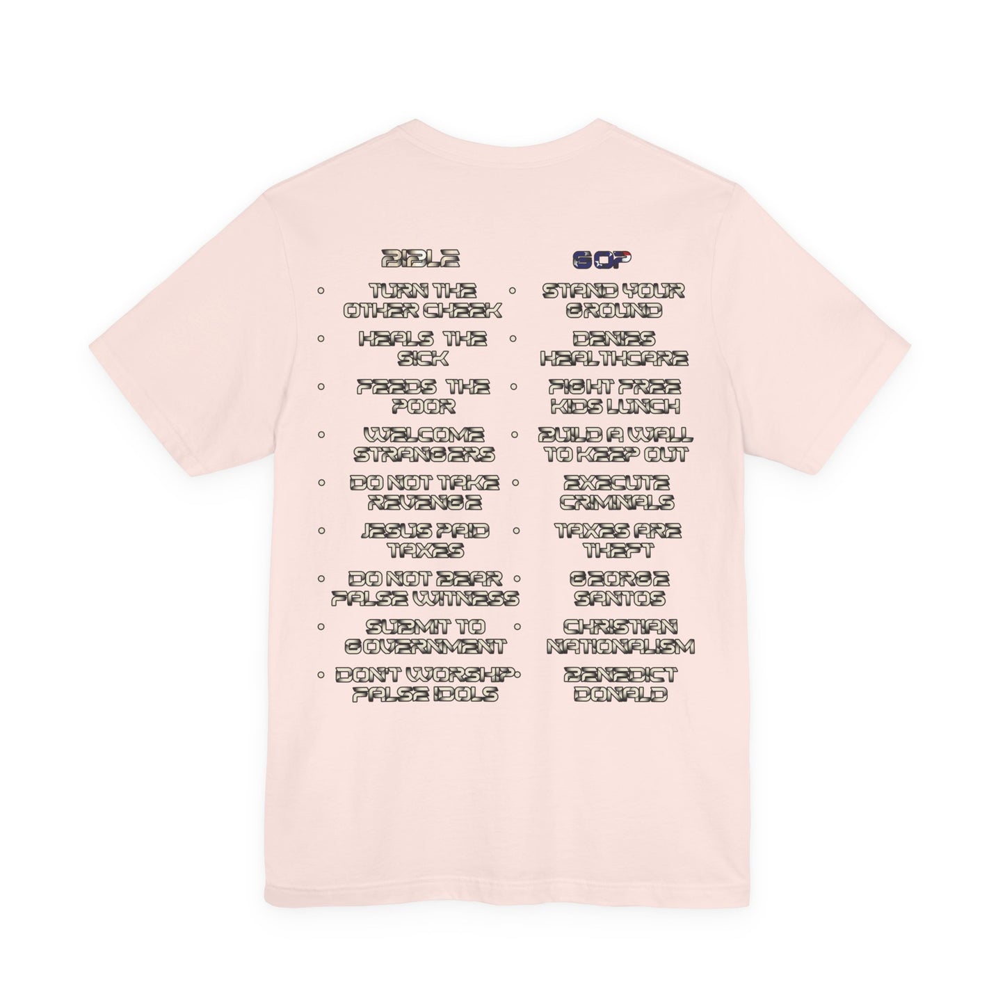 American Jesus VS Biblical Jesus, Let The Battle Begin... Anti Republican, Satire, Parody, Funny Gift, Science Shirt, Agnostic Shirt