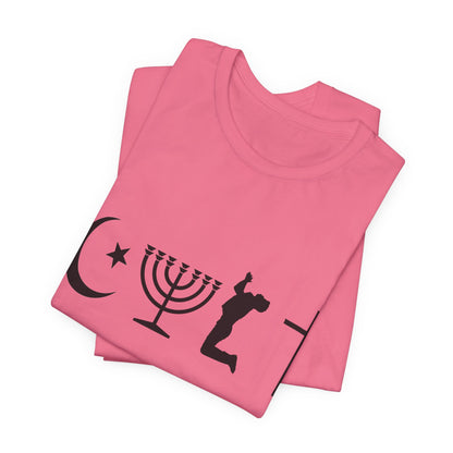Cult Typography Shirt... Atheist Shirt, Anti Religion, Satire, Parody, Funny Gift, Science Shirt, Agnostic Shirt