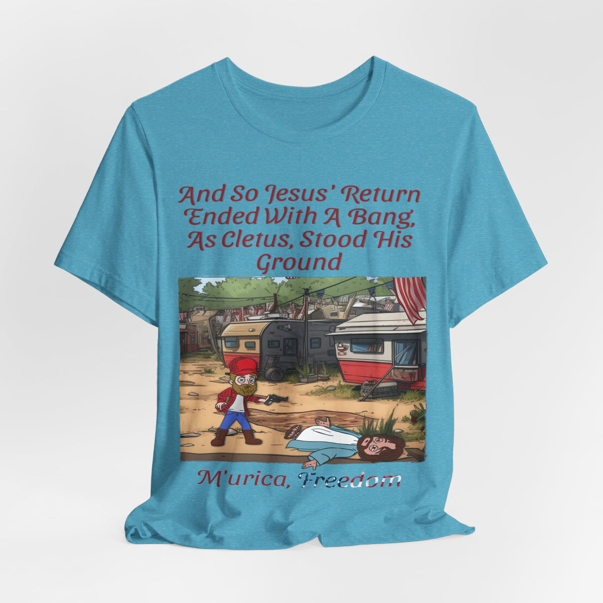 Stand Your Ground With Jesus Shirt... Atheist Shirt, Anti Religion, Satire, Parody, Funny Gift, Science Shirt, Agnostic Shirt