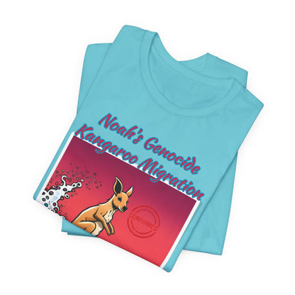 Bible Science: The Great Kangaroo Migration of Noah's Genocide, Atheist Shirt, Anti Religion, Satire, Parody