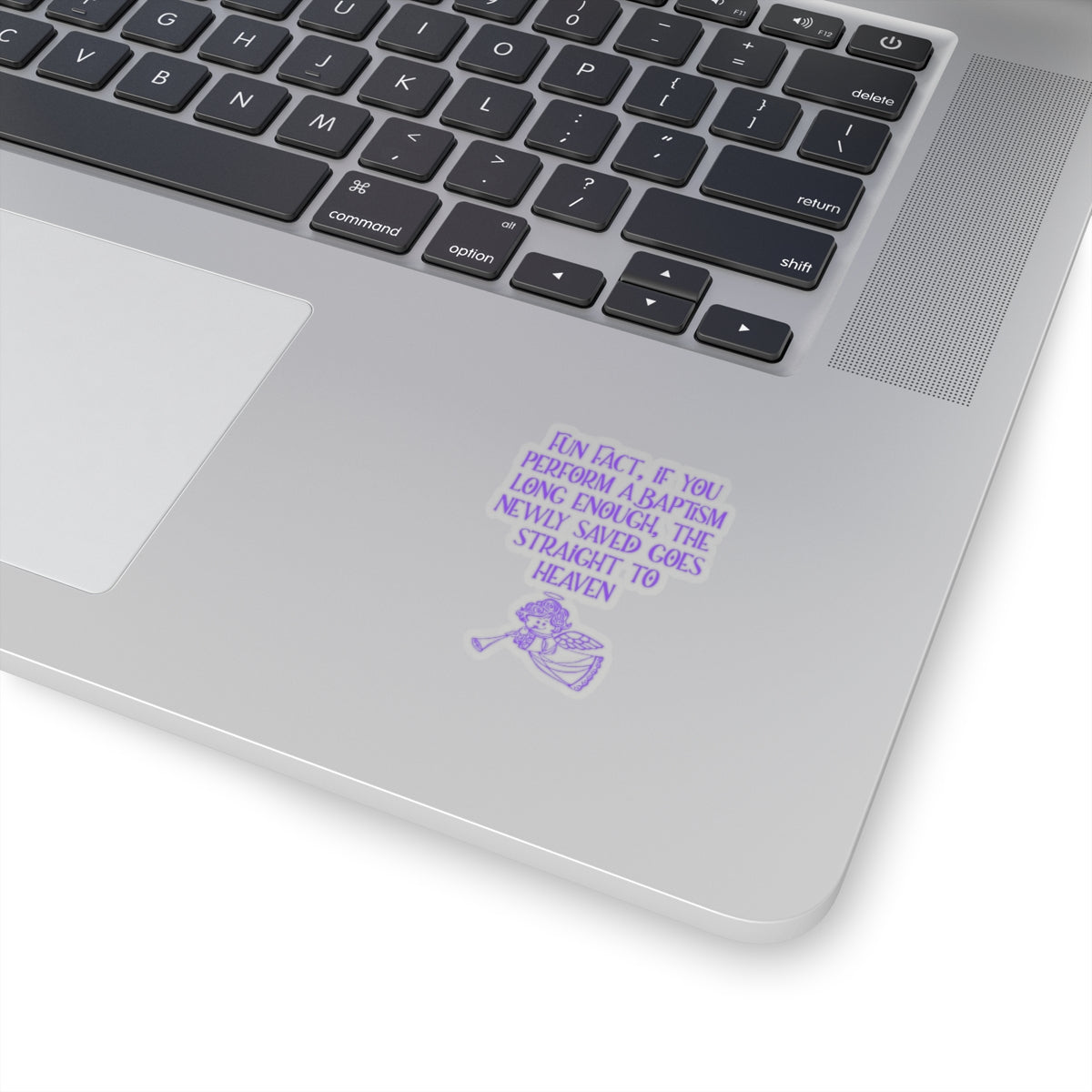 Fun Facts About Baptism Purple Sticker, Atheist Sticker, Agnostic Sticker, Science Sticker, Skeptic Sticker