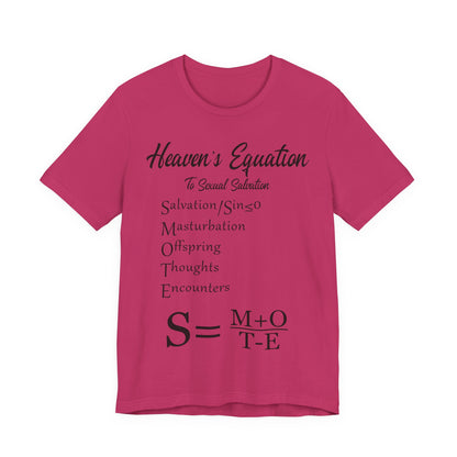 Heaven's Equation: Divine Math, Atheist Shirt, Anti Religion, Satire, Parody, Funny Gift, Science Shirt