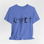 Cult Typography Shirt... Atheist Shirt, Anti Religion, Satire, Parody, Funny Gift, Science Shirt, Agnostic Shirt