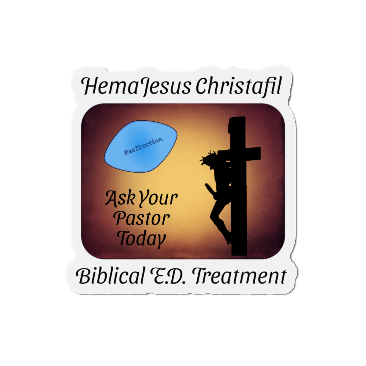 HemaJesus Christafil Magnet, Atheist Gift, Agnostic Gift, Science Gift, Anti Religion Gift, Parody Gift