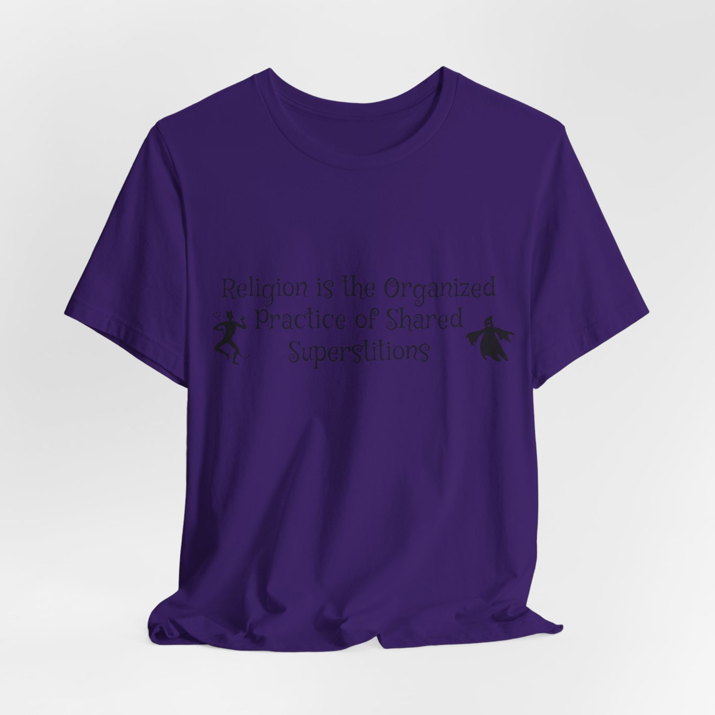 Religion Is Shared Superstitions, Satire, Parody, Funny Gift, Science Shirt, Agnostic Shirt, Atheist Shirt, Secular,