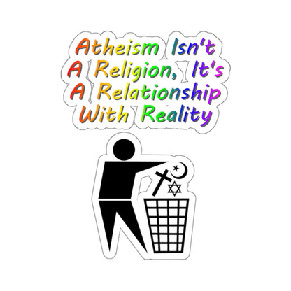 It's Not A Religion, It's A Relationship Sticker, Atheist Sticker, Agnostic Sticker, Science Sticker, Skeptic Sticker, Anti Religion Sticker