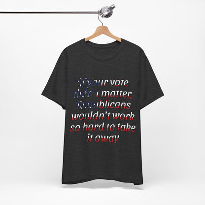 Voting Matters, Political Shirt, Activism Shirt, Liberal Shirt, Science Shirt, Atheist Shirt, Feminism, Trans Rights, LGBTQ Rights