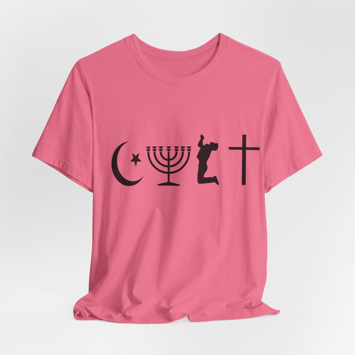 Cult Typography Shirt... Atheist Shirt, Anti Religion, Satire, Parody, Funny Gift, Science Shirt, Agnostic Shirt