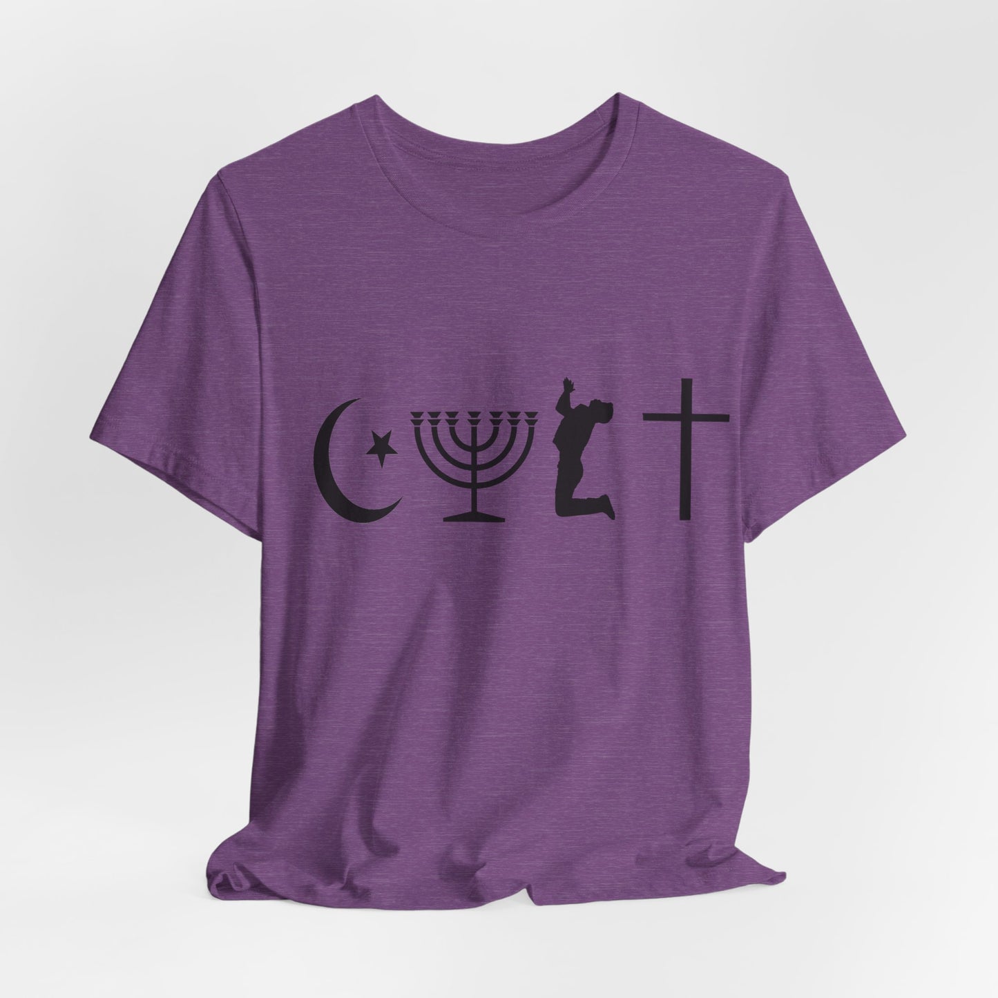 Cult Typography Shirt... Atheist Shirt, Anti Religion, Satire, Parody, Funny Gift, Science Shirt, Agnostic Shirt