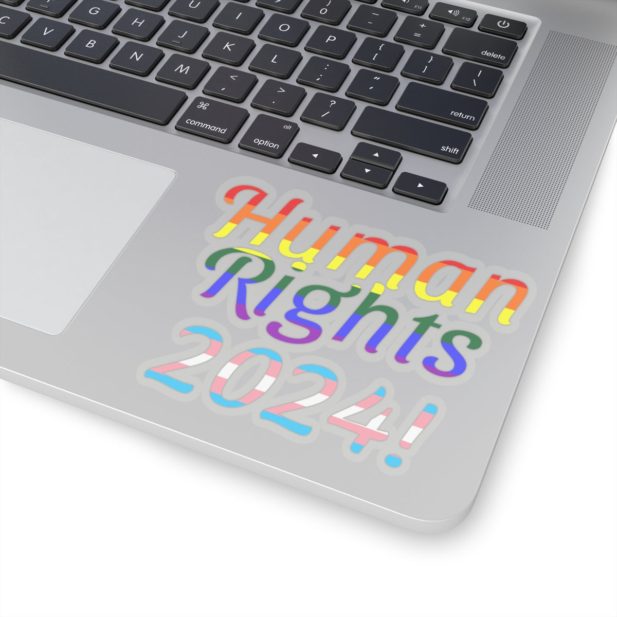 Human Rights 2024!, Trans Rights, LGBTQ Rights, Atheist Sticker, Agnostic Sticker, Political Sticker