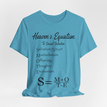 Heaven's Equation: Divine Math, Atheist Shirt, Anti Religion, Satire, Parody, Funny Gift, Science Shirt