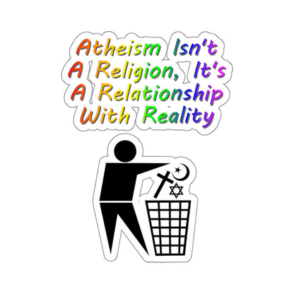 It's Not A Religion, It's A Relationship Sticker, Atheist Sticker, Agnostic Sticker, Science Sticker, Skeptic Sticker, Anti Religion Sticker