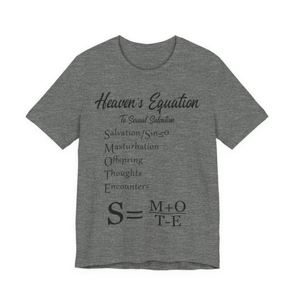 Heaven's Equation: Divine Math, Atheist Shirt, Anti Religion, Satire, Parody, Funny Gift, Science Shirt