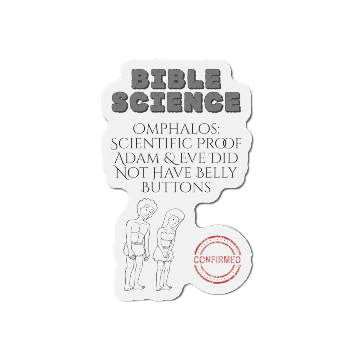 The Great Belly Button Debate Magnet, Atheist Gift, Agnostic Gift, Science Gift, Anti Religion Gift, Parody