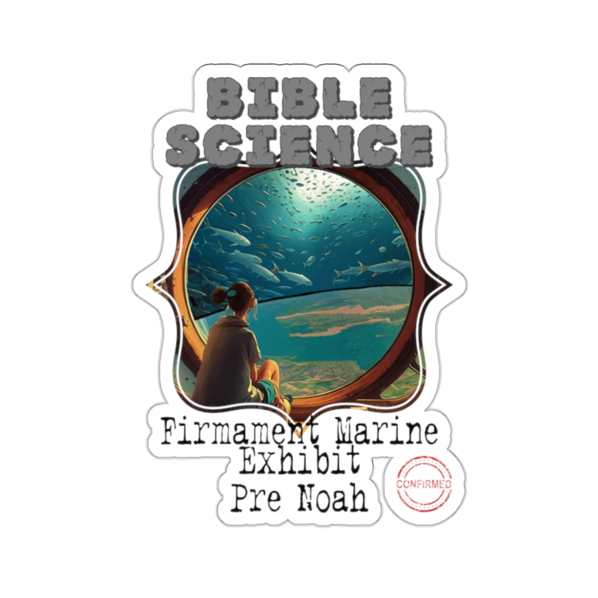 The Great Firmament Marine Exhibit Sticker, Atheist Sticker, Agnostic Sticker, Science Sticker, Skeptic Sticker