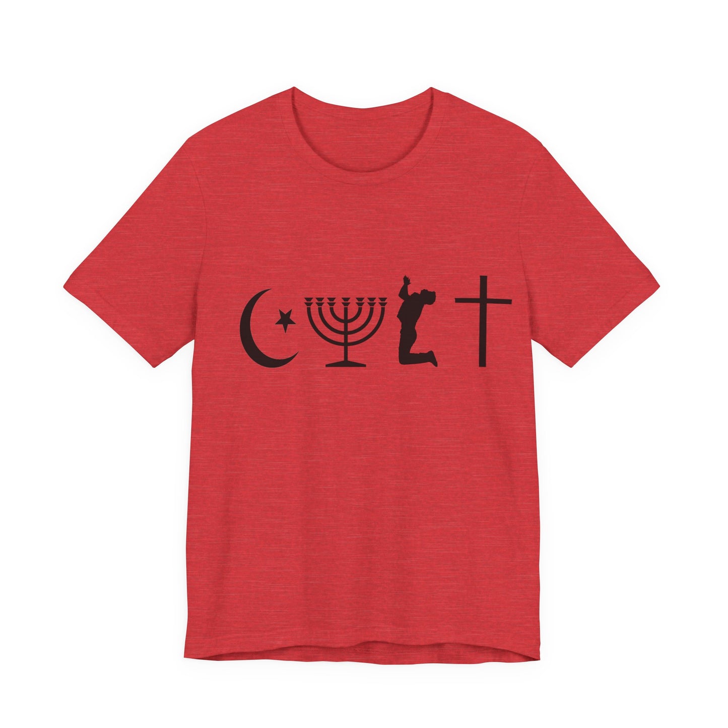 Cult Typography Shirt... Atheist Shirt, Anti Religion, Satire, Parody, Funny Gift, Science Shirt, Agnostic Shirt
